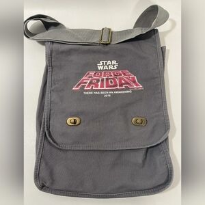 Star Wars Messenger Bag Exclusive Disney Parks Gray 14x12 Unisex NWOT